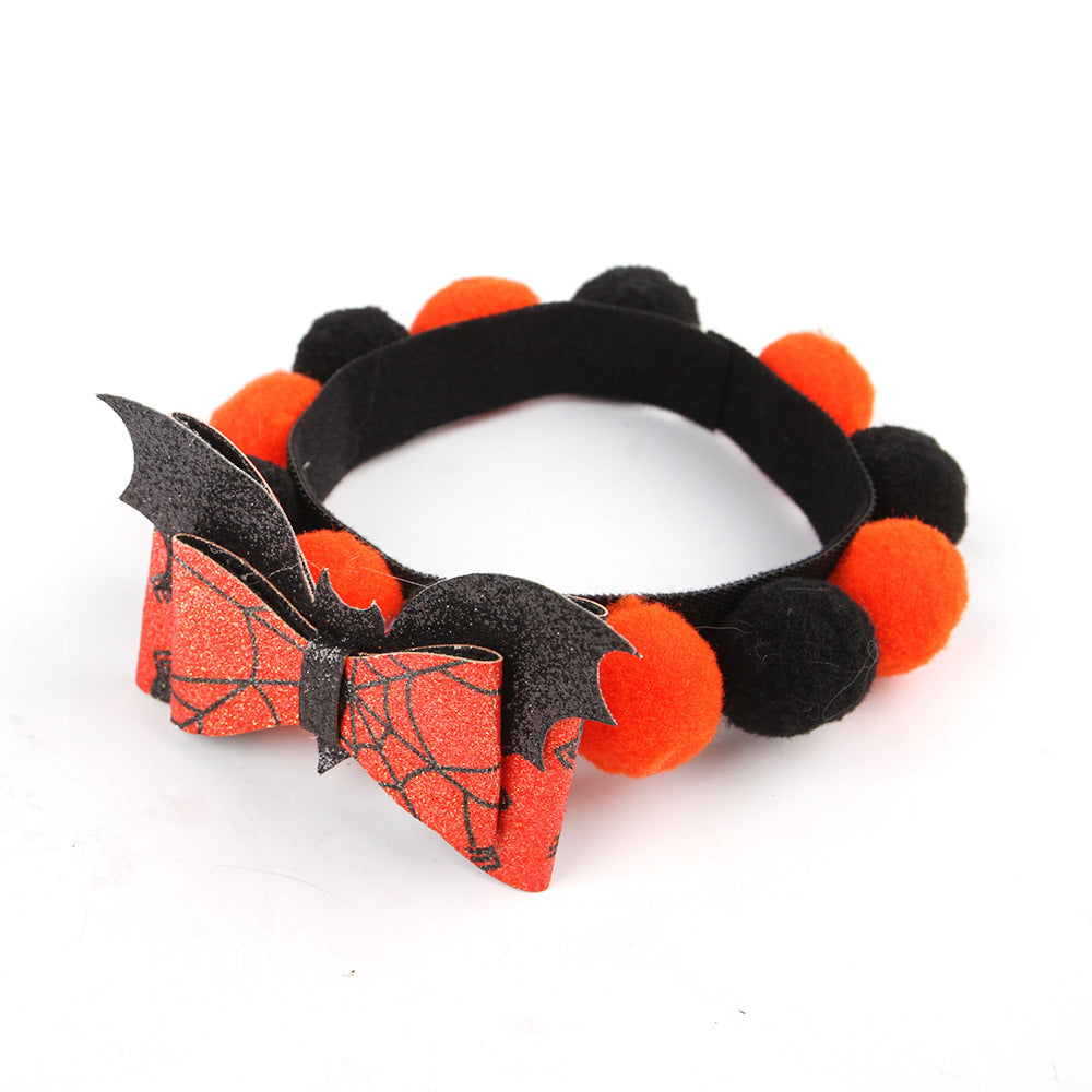 Halloween Pet Fur Ball Collar Pumpkin Accessories | Other