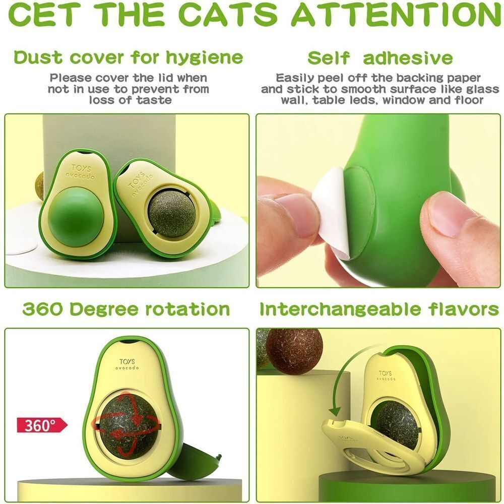 Cute Avocado Catnip Toy Cat Teeth Cleaning Toy Cat Supplies | Electronic Learning Toys