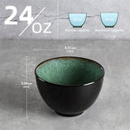 Creative Western Food Kiln Change Peacock Green Bowl 24oz B | Other