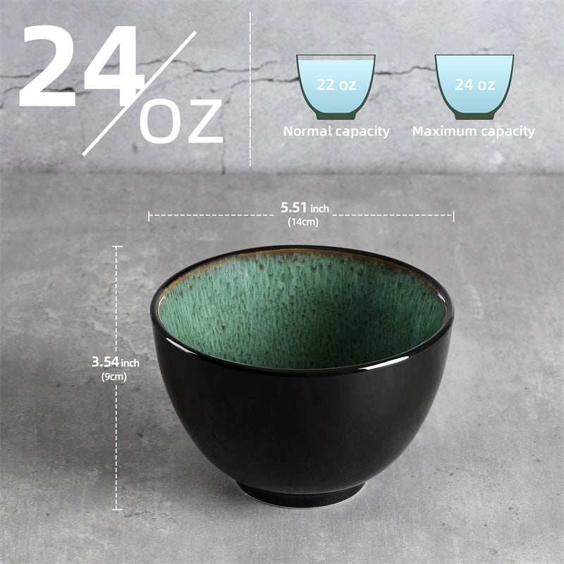 Creative Western Food Kiln Change Peacock Green Bowl 24oz B | Other