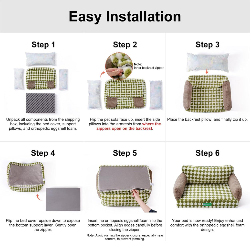 Mewoofun Orthopedic Dog Bed For Small Or Medium Dogs - 34.6 | Other