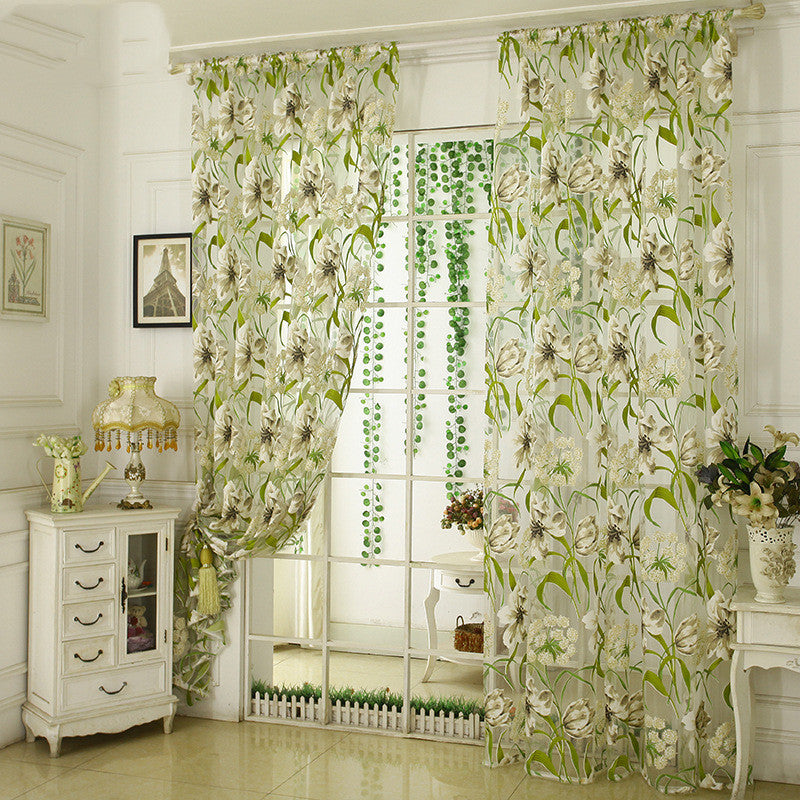 White Striped Yarn Translucent Curtain For Bedroom | Other