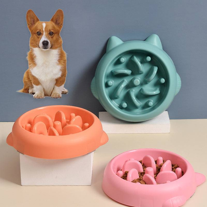 Pet Dog Cat Slow Feeder Bowls Anti Choking Slow Feeder Dish | Other