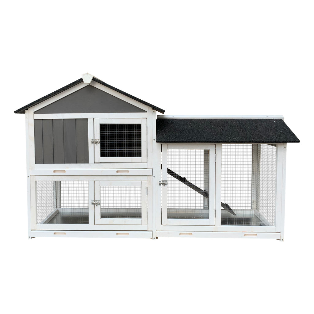 Detachable Pallet Ramp Wooden Outdoor Rabbit Hutch With Walk | Other