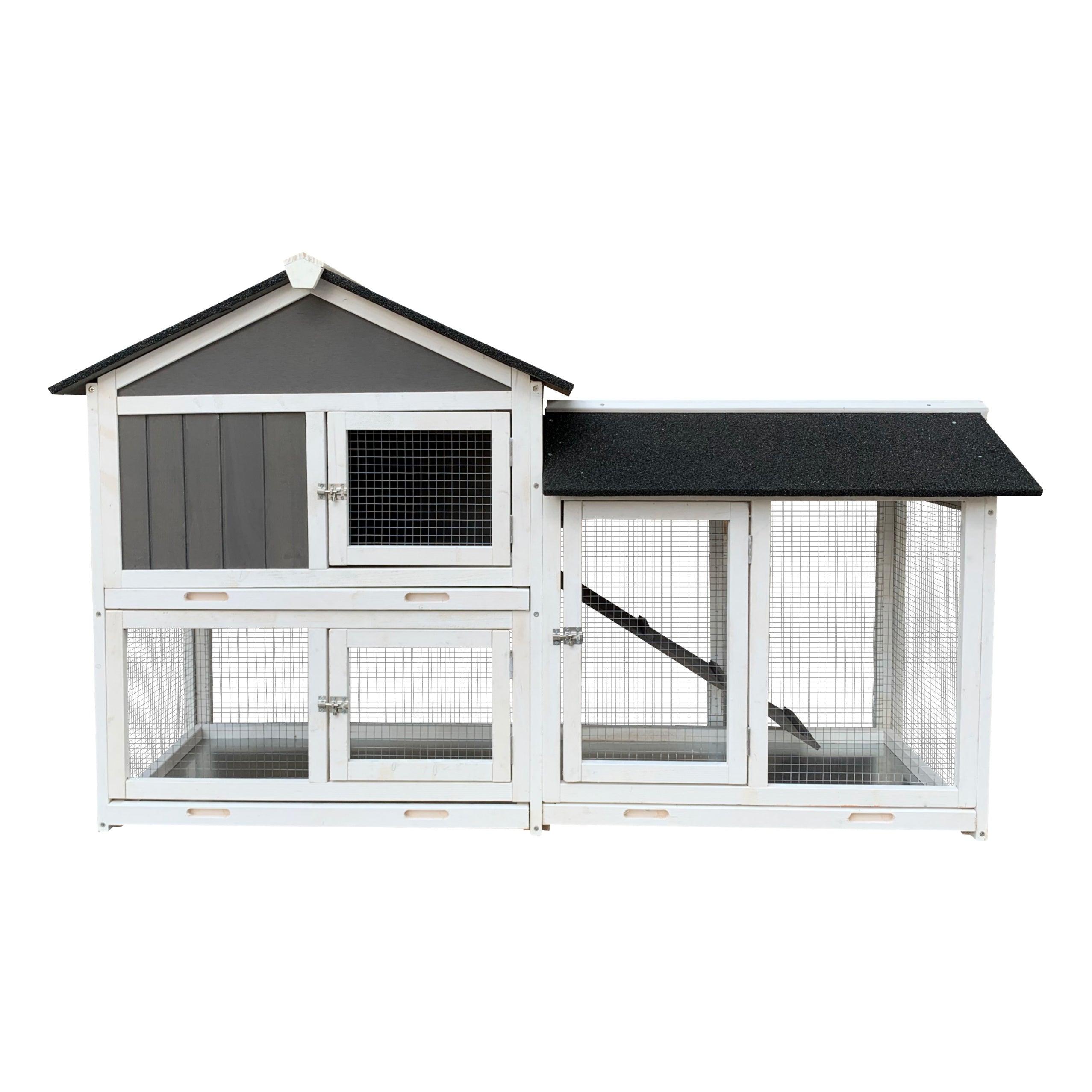 Detachable Pallet Ramp Wooden Outdoor Rabbit Hutch With Walk | Other