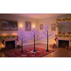 3 Pac Halloween Spooky Tree With Purple Lights, 4ft 5ft And | Other