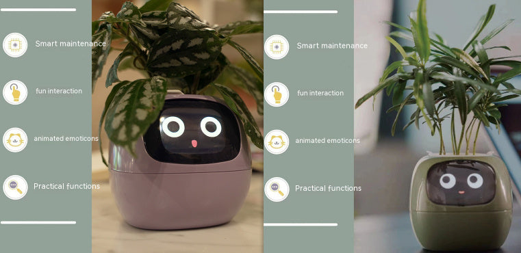 Smart Planter with AI Sensors – Interactive Plant Care with 49+ Expressions & Real-Time Monitoring