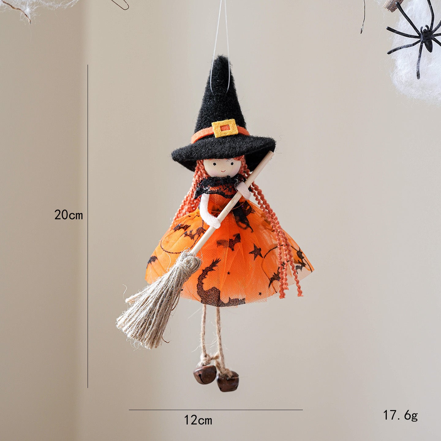Halloween Mesh Broom Girl Angel Christmas Tree Pendant | Other