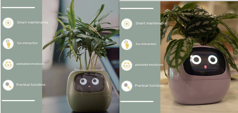 Smart Planter with AI Sensors – Interactive Plant Care with 49+ Expressions & Real-Time Monitoring