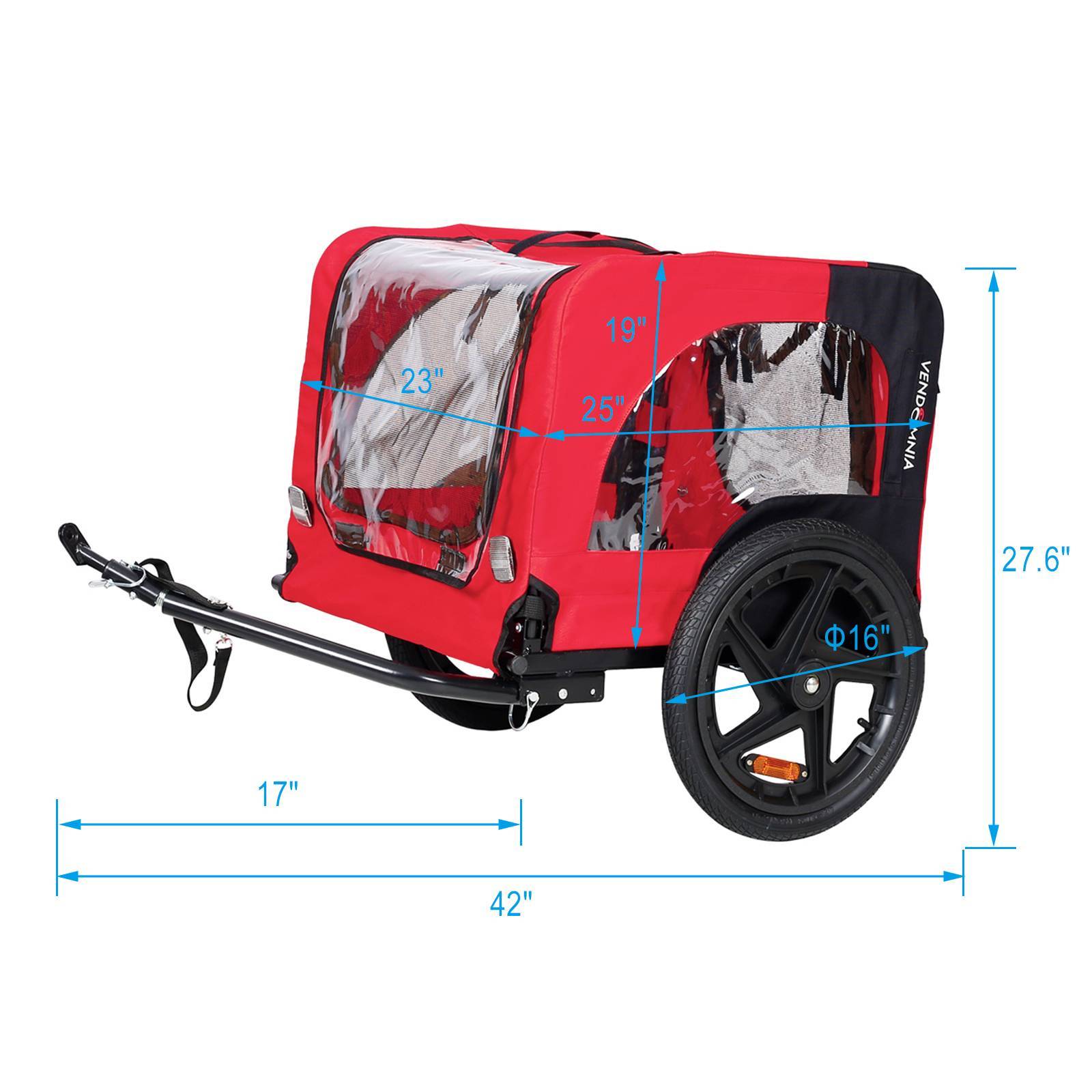Bicycle Trailer For Pets Outdoor Foldable Dog Trailer With R | Other