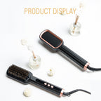 2-in-1 Electric Hair Straightener & Curling Iron – Tourmaline Ceramic, Fast Heat, Auto Shut-Off