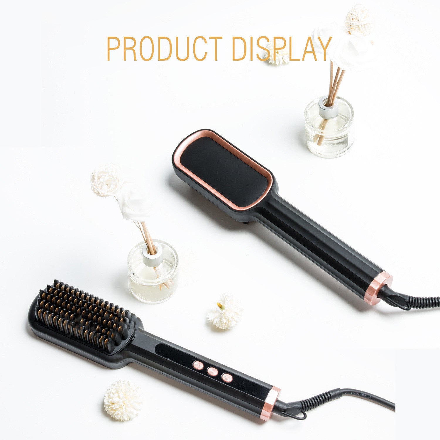 2-in-1 Electric Hair Straightener & Curling Iron – Tourmaline Ceramic, Fast Heat, Auto Shut-Off