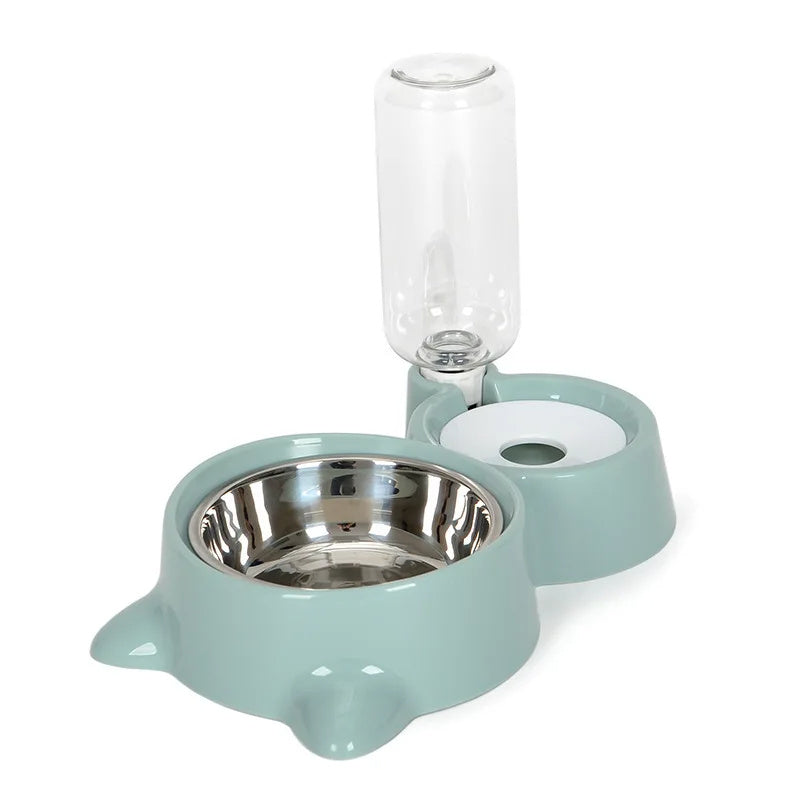 Pet Dog Cat Bowl Fountain Automatic Food Water Feeder Contai | Other