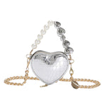 Mini Love-shape Pearls Handbag Fashion Cute Chain Lipstick B | Luggage & Bags