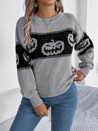 Halloween Pumpkin Pullover Sweater Fashion Long Sleeve Knitt | Other