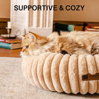 Mewoofun Donut Cat Bed - Washable Round Pet Bed For Indoor C | Other