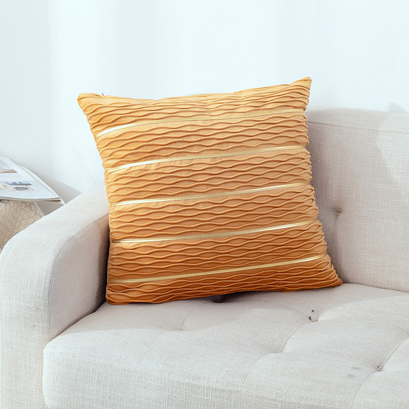 Simple Luxury Striped Velvet Pillow Cover Pillow Cushion Cov | Other