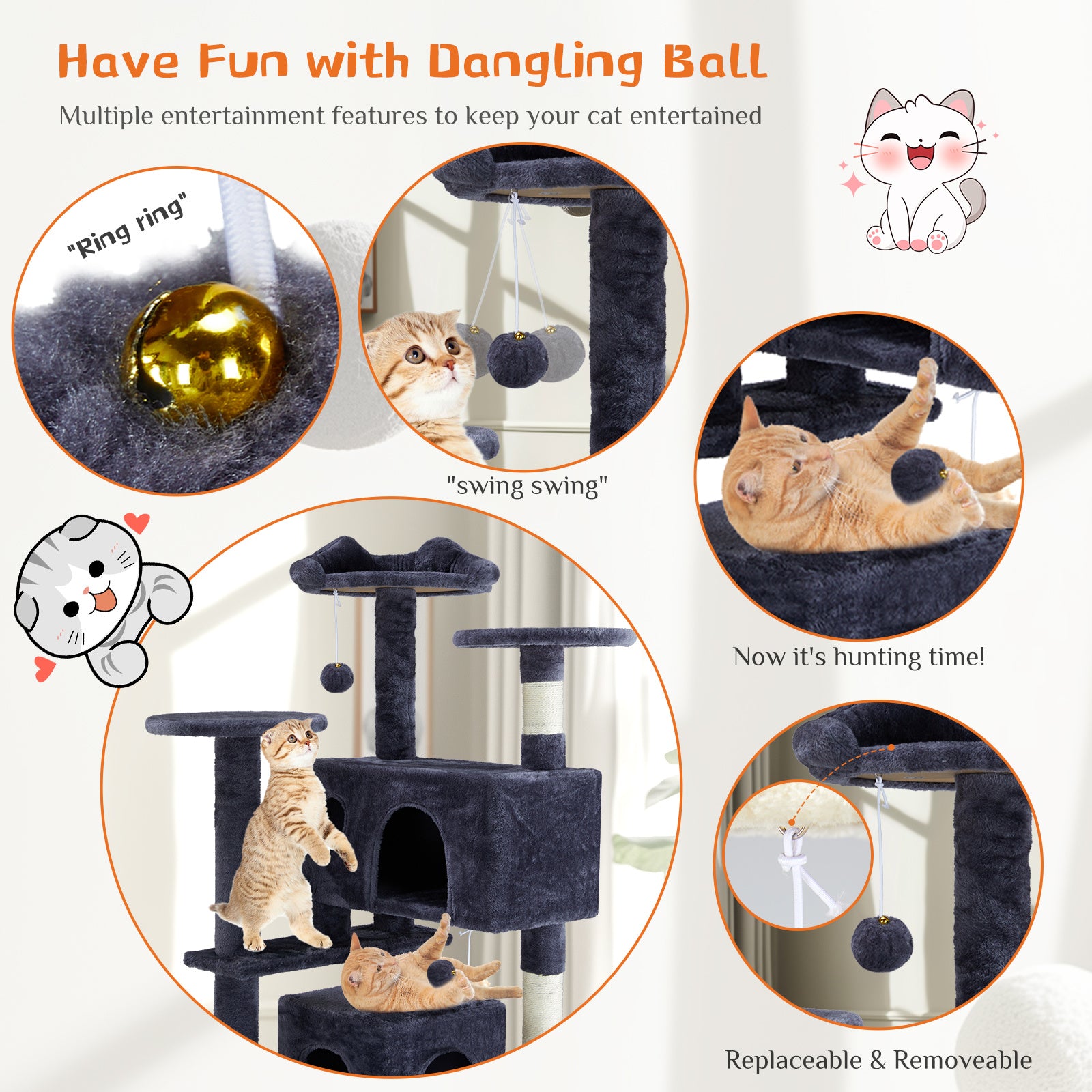 Multi Functional Ca Cat Treehouset Climbing Frame | Other