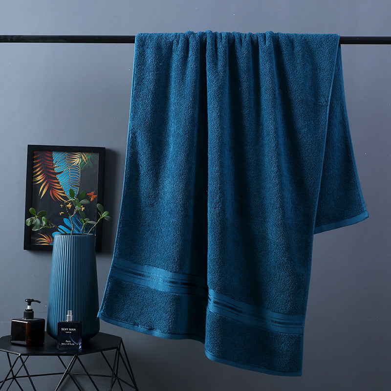 Pure Color Thick Cotton Bath Towel Set Towel Set Increased P | Other