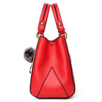 Women Hairball Ornaments Totes Patchwork Handbag Party Purse | Luggage & Bags