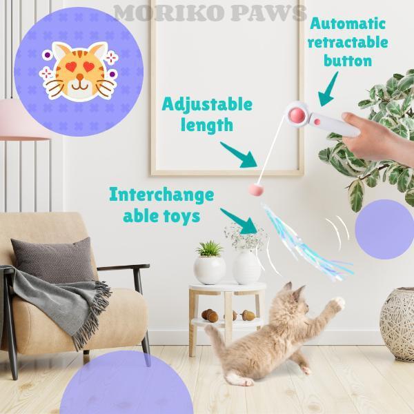 Retractable Laser Cat Stick Toy Cat Toy Ballskitten Playing | Electronic Learning Toys