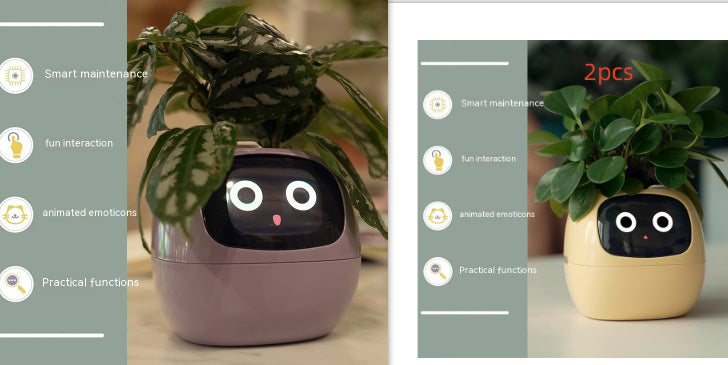 Smart Planter with AI Sensors – Interactive Plant Care with 49+ Expressions & Real-Time Monitoring