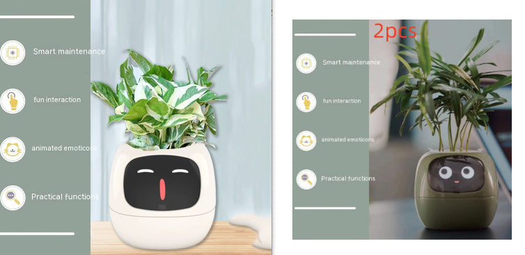 Smart Planter with AI Sensors – Interactive Plant Care with 49+ Expressions & Real-Time Monitoring