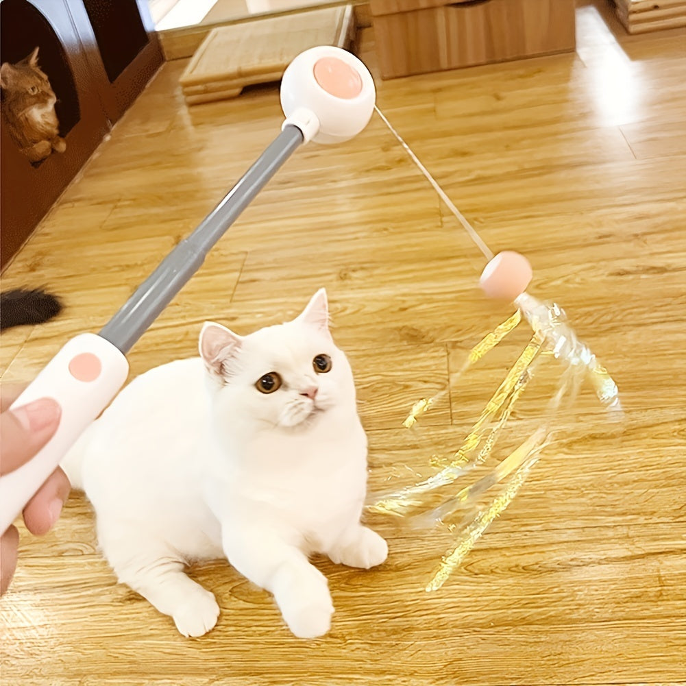 Cat Teaser Stick, Retractable Cat Wand With Replacement Head | Other