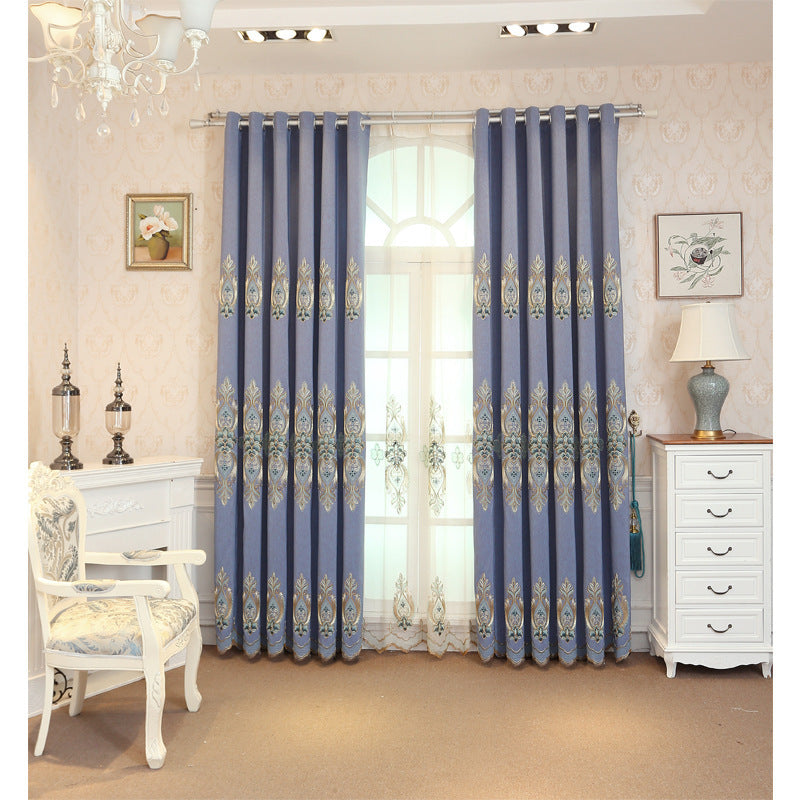 Slub Cotton Embroidery Curtain Fabric | Other
