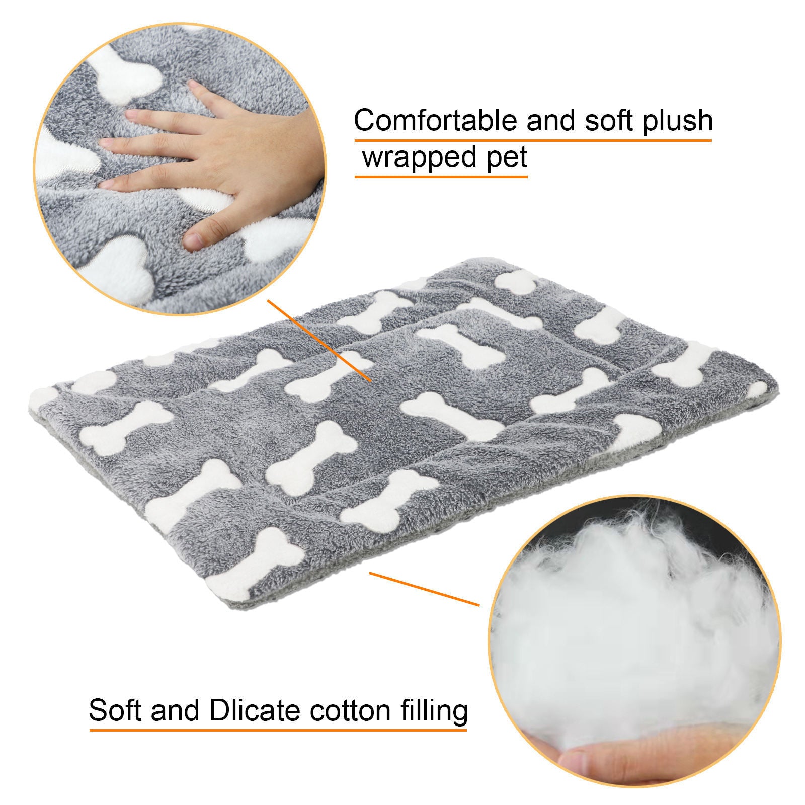 Self-warming Cat Bed Mat Washable Dog Bed Crate Mat Soft Pet | Other