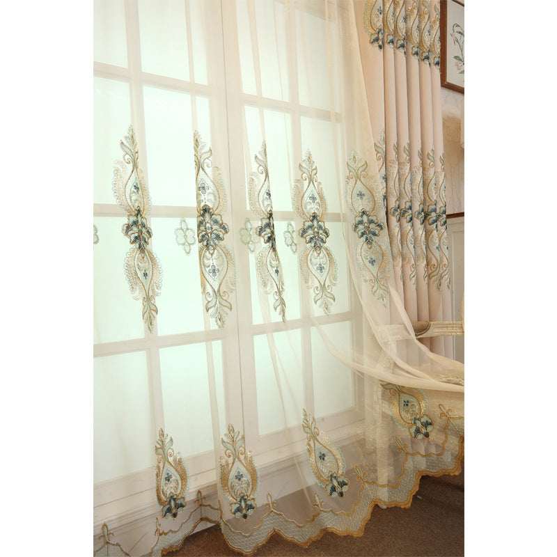 Slub Cotton Embroidery Curtain Fabric | Other