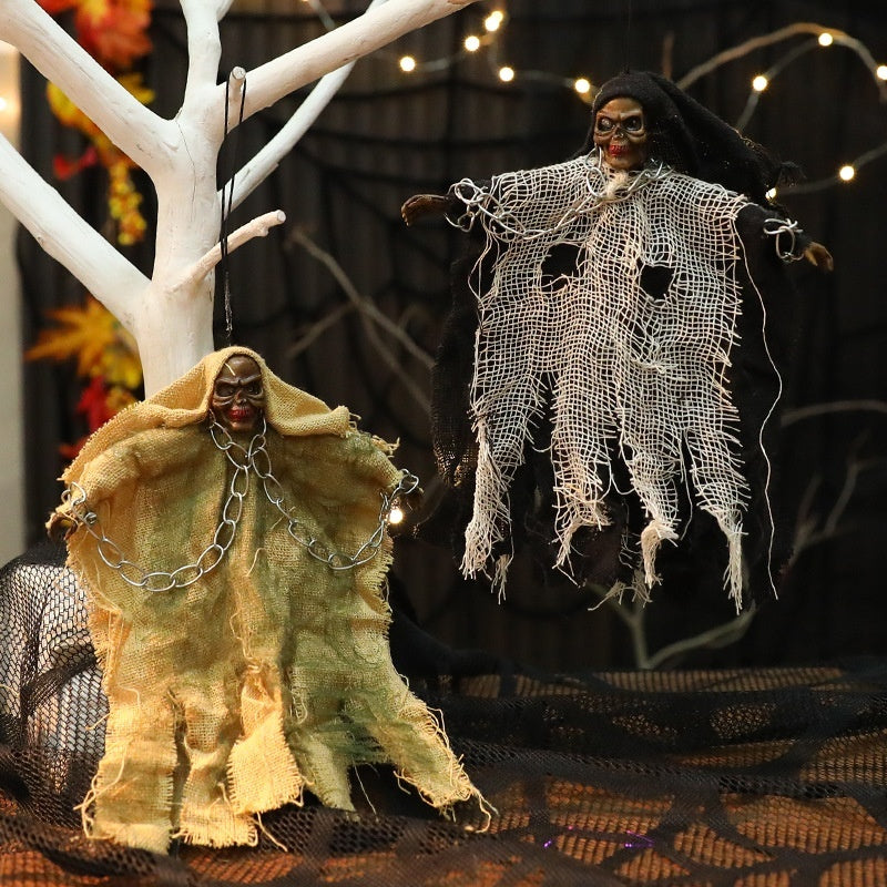 Halloween Hanging Ghost Iron Chain Glowing Skull Decorative | Other