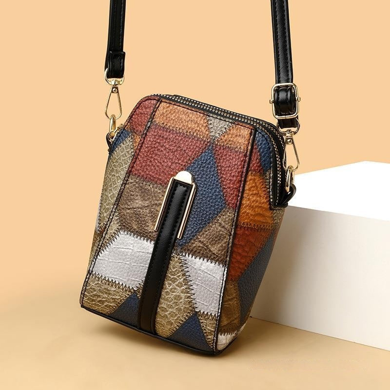 Fashion Soft Leather Stitching Shoulder Bag | Luggage & Bags