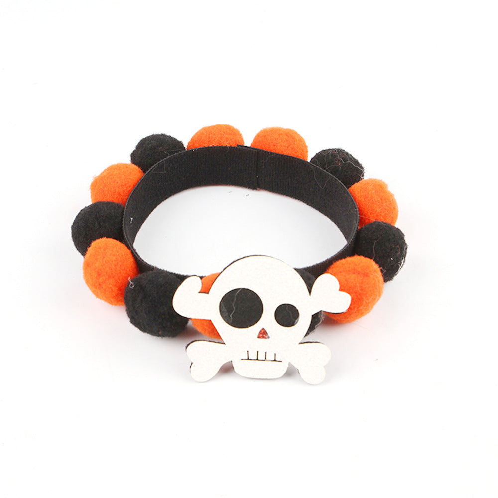 Halloween Pet Fur Ball Collar Pumpkin Accessories | Other