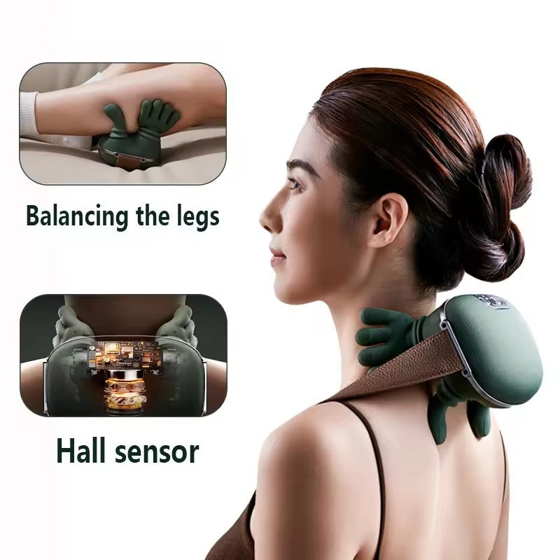 Wireless 4D Electric Neck & Shoulder Massager with Heat – Pain Relief & Relaxation