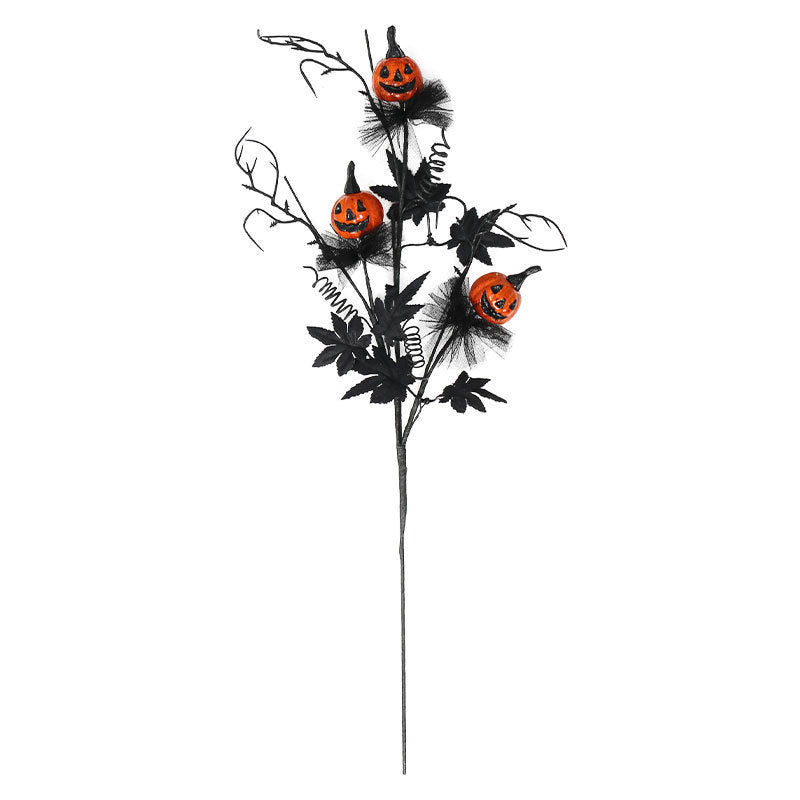 Halloween Decorations Black Horror Pumpkin Twig Cutting Bouq | Other