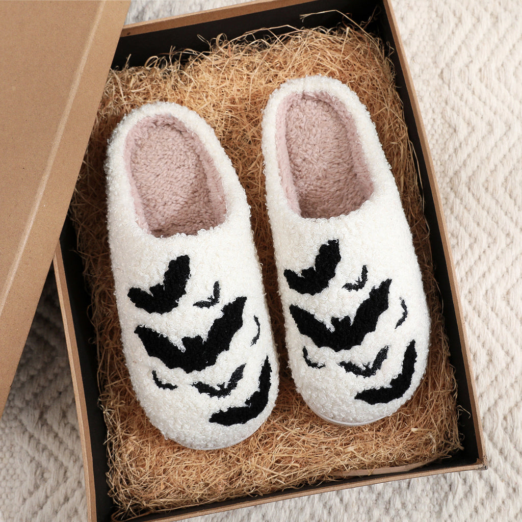 Funny Bat Slipper Halloween Pumpkin Flat Indoor House Shoes | Shoes