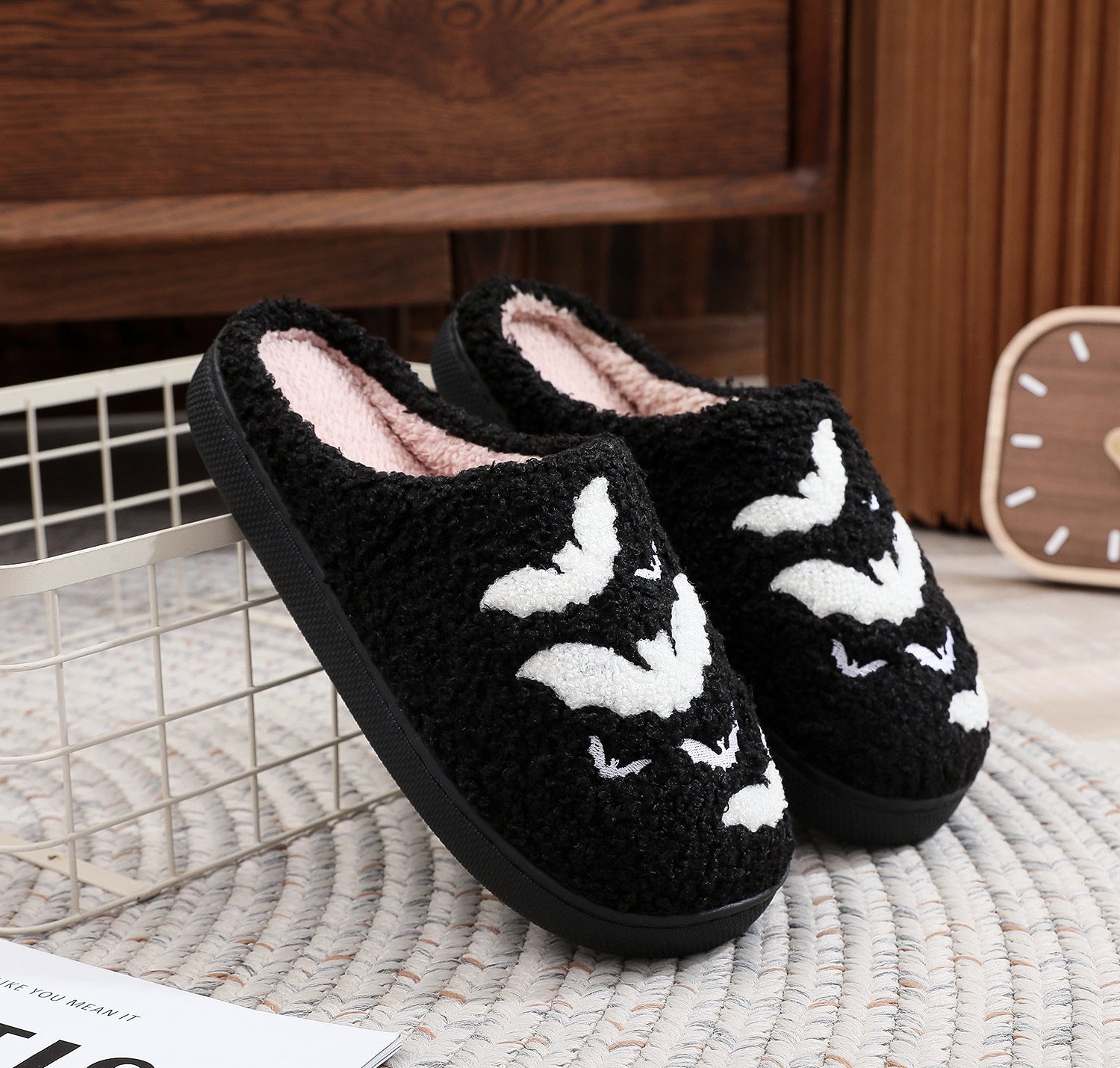 Funny Bat Slipper Halloween Pumpkin Flat Indoor House Shoes | Shoes