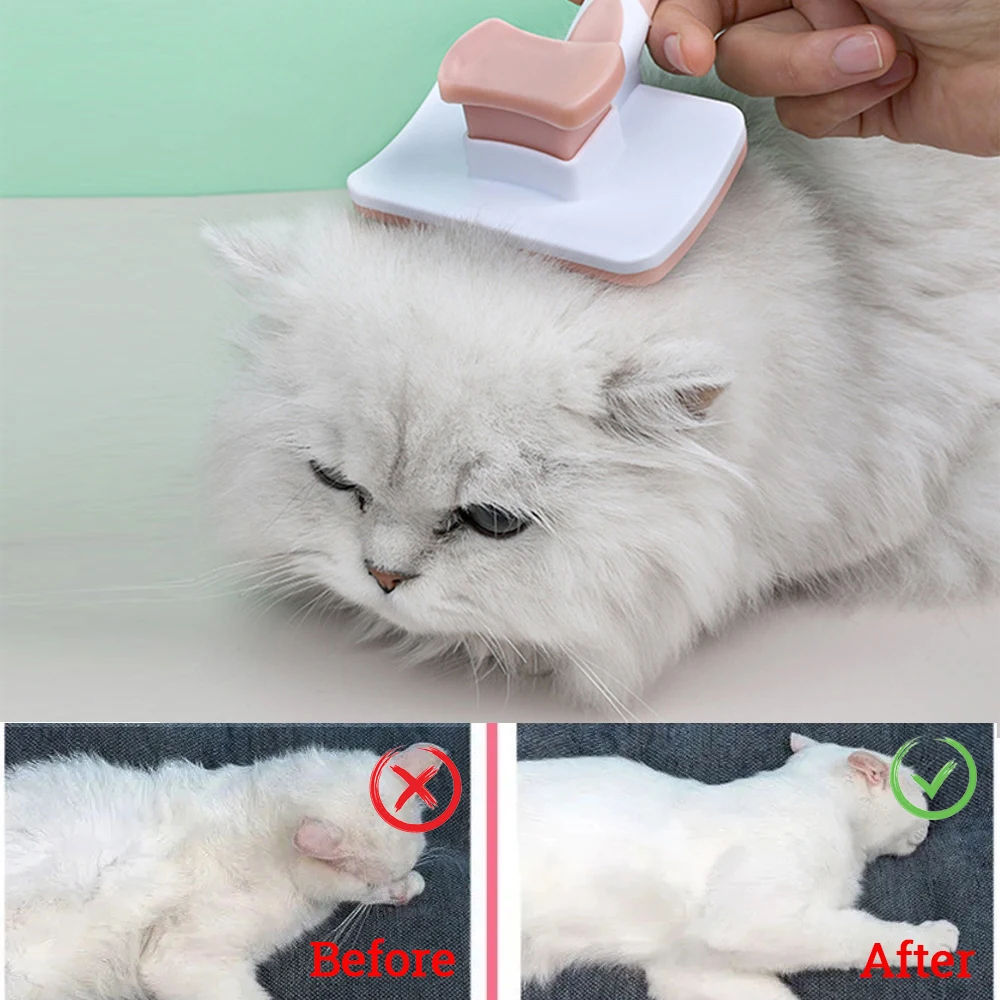 Self Cleaning Slicker Brush For Dogs, Cats Pets-one Click Cl | Other