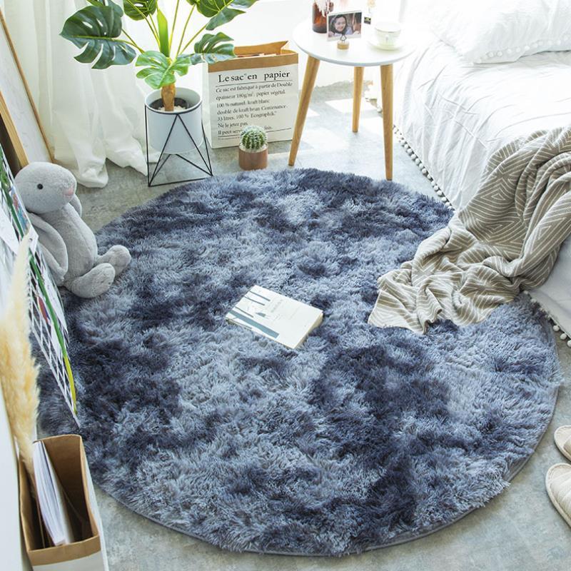 Fluffy Round Rug Carpets For Living Room Decor Faux Fur Carp | Other