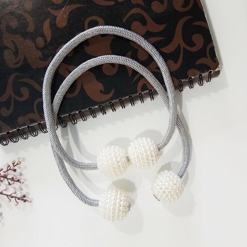 Magnetic Curtain Tiebacks Pearl Beads | Other