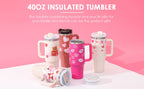 40 Oz Tumbler With Handle Straw Insulated, Stainless Steel S | Other