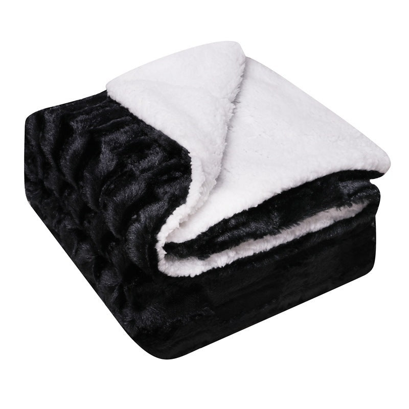 Thickened Flannel Lamb Wool Composite Double Blanket Leisure | Other