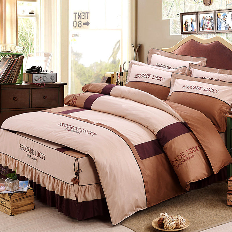 Solid Color Cotton Bed Skirt Set Of Four | Other