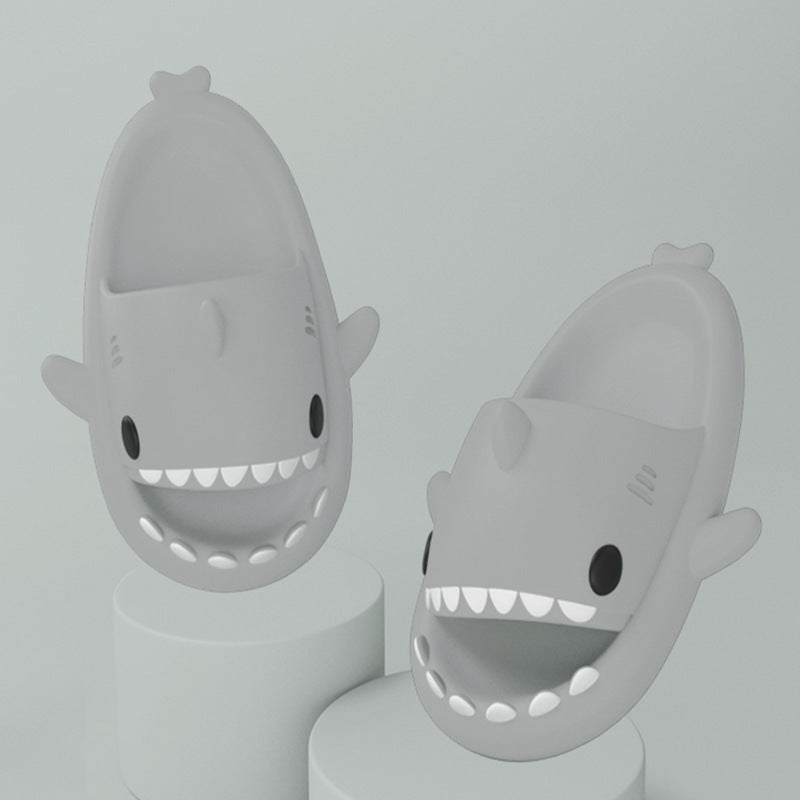 Adult's Slippers Indoor Outdoor Funny Shark Cartoon | Other