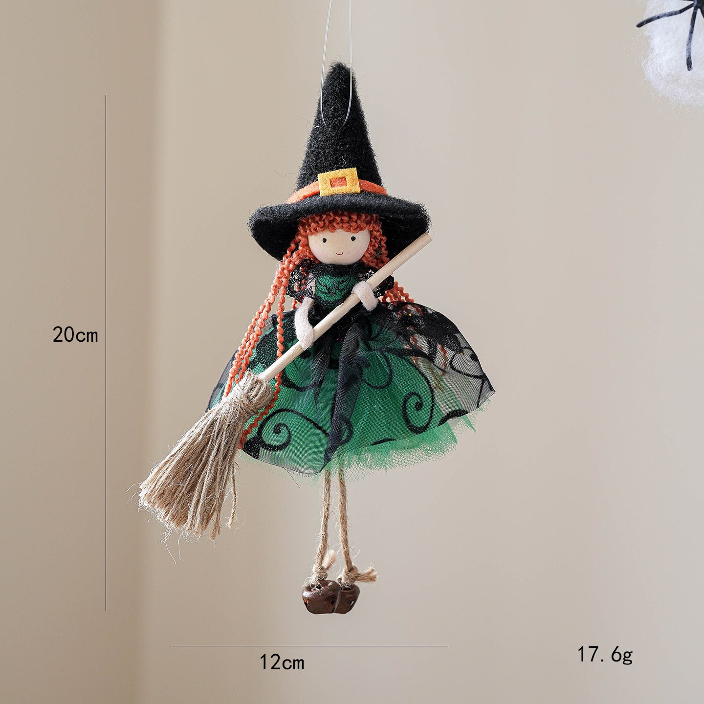 Halloween Mesh Broom Girl Angel Christmas Tree Pendant | Other