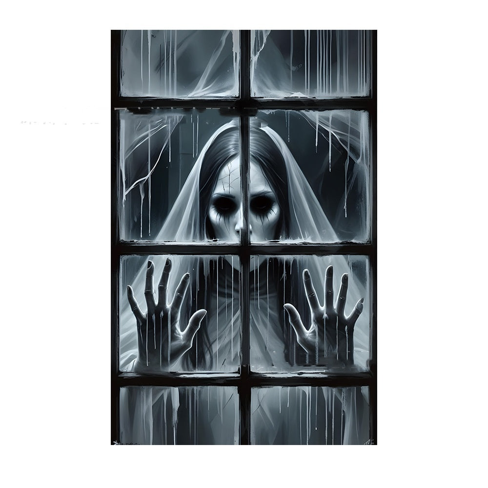 3d Holiday Window Cover Witch Halloween Window Cover | Other