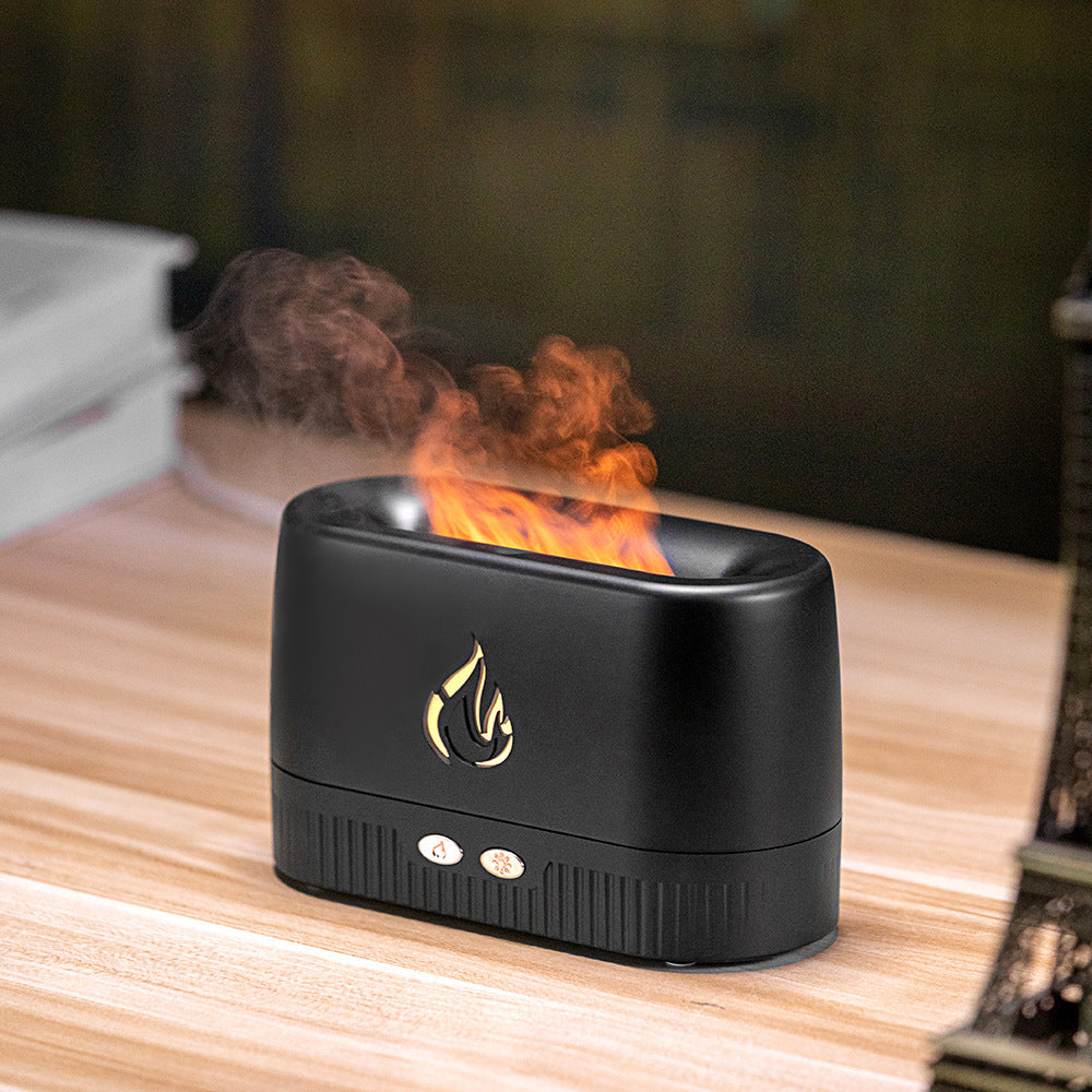 Flame Glow Aromatherapy Humidifier – 200ml Essential Oil Diffuser with Atmosphere Light