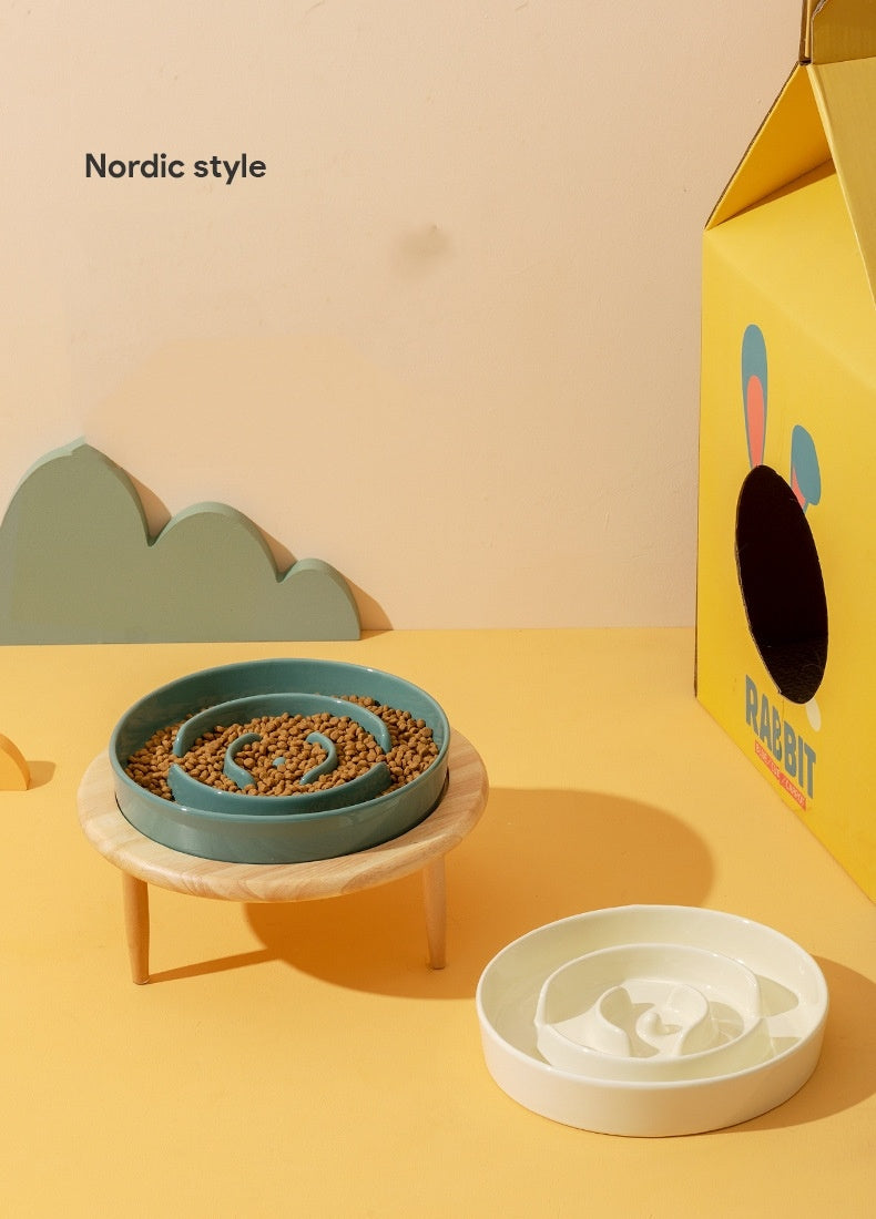 Pet Slow Food Ceramic Neck Protection Bowl | Other
