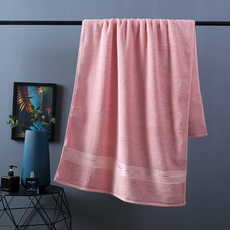 Pure Color Thick Cotton Bath Towel Set Towel Set Increased P | Other